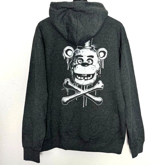 Five Nights At Freddy's FNAF Gray Mens XL Hoodie Freddy Fazbear 2023 NEW - Picture 4 of 4